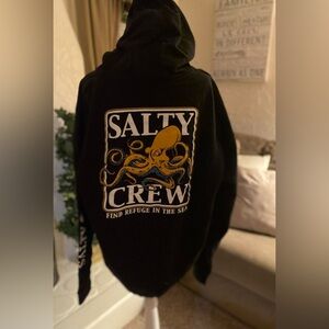 Salty Crew men’s sport hoodie. black. X Large NWT